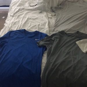 Nike and adidas Dri-fit/climalite shirts